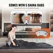 Sauna Blanket for Detoxification, Portable Far Infrared Sauna for Home, Oxford Sauna Bag w/ Arm Holes & Carbon Fiber Heating, 1-6 Level Adjustable Temp35-80°C, 5-60 Minutes Timer, 1900x900mm