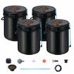 DWC Hydroponics Grow System Deep Water Culture 4 Buckets with Air Pump
