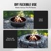 Fire Pit Ring Round 36 Inch Outer Steel Liner DIY Campfire Ring Firepit