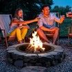 Fire Pit Ring Round 36 Inch Outer Steel Liner DIY Campfire Ring Firepit