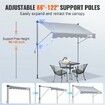 Manual Retractable Awning, 78" Outdoor Retractable Patio Awning Sunshade Shelter, Adjustable Patio Door Window Awning Canopy with 39" Sun Shade Curtain for Backyard, Garden, Balcony