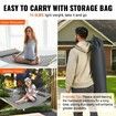 Double Quilted Fabric Hammock, 12 FT Double Hammock with Hardwood Spreader Bars, 2 Person Quilted Hammock with Detachable Pillow and Chains for Camping Outdoor Patio Yard Beach, 480 lbs Capacity