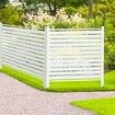 48" W x 48" H Vinyl Privacy Fence Panels, Air Conditioner Fence, Outdoor Privacy Screens for Trash Can, Pool Equipment Enclosure, Privacy Screen Kit Louvered Panels (2 Panels)