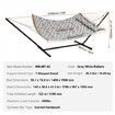 Two Person Hammock with Stand Included, Double Hammock with Curved Spreader Bar and Detachable Pillow and Portable Carrying Bag, Perfect for Outdoor Freestanding Hammock, 480lb Capacity