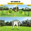 Birdcage Shape Garden Arbor, 2.44m High, 1.59m Wide, Heavy Duty Wrought Iron Arbor, Wedding Arch Trellis for Climbing Vines in Outdoor Garden, Backyard, Lawn, Patio, Black