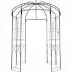 Birdcage Shape Garden Arbor, 2.44m High, 1.59m Wide, Heavy Duty Wrought Iron Arbor, Wedding Arch Trellis for Climbing Vines in Outdoor Garden, Backyard, Lawn, Patio, Black