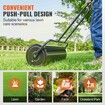 Lawn Roller, 17 Gallon 36 Inch Sand/Water Filled Yard Roller, Steel Sod Roller with Easy-turn Plug and U-Shaped Ergonomic Handle for Convenient Push and Pull, for Lawn, Garden, Farm, Park, Black