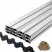 Spring Wire and Lock Channel,2 m Spring Lock & U-Channel Bundle for Greenhouse, 20 Packs PE Coated Spring Wire & Aluminum Alloy Channel, Plastic Poly Film or Shade Cloth Attachment with Screw