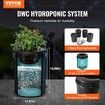 DWC Hydroponics Grow System Deep Water Culture with Top Drip 4 Buckets