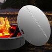 Fire Pit Lid Round 40 Inch Foldable Fire Pit Ring Snuff Cover 430 Stainless Steel Fire Pit Spark Screen Cover 3mm Thickness