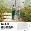 Walk-in Tunnel Greenhouse 9.58x6.43x6.23ft Galvanized Frame PE Cover White