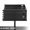 Outdoor Park Style Grill 24 x 16 Inch Park Style Charcoal Grill Carbon Steel Park Style BBQ Grill Height 50-in Adjustable Charcoal Grill with Stainless Steel Grate Outdoor Park Grill