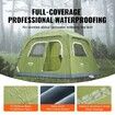 Camping Tent, 10 x 9 x 6.5 ft Fit for 6 Person, Waterproof Lightweight Backpacking Tent, Easy Setup, with Door and Window, for Outdoor Family Camping, Hiking, Hunting, Mountaineering Travel