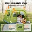 Camping Tent, 10 x 9 x 6.5 ft Fit for 6 Person, Waterproof Lightweight Backpacking Tent, Easy Setup, with Door and Window, for Outdoor Family Camping, Hiking, Hunting, Mountaineering Travel