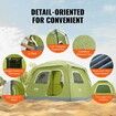 Camping Tent, 10 x 9 x 6.5 ft Fit for 6 Person, Waterproof Lightweight Backpacking Tent, Easy Setup, with Door and Window, for Outdoor Family Camping, Hiking, Hunting, Mountaineering Travel