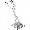Surface Cleaner 18 inch Flat Surface Cleaner for Pressure Washer 4000psi Pressure with 3/8 Quick Connector Surface Cleaner W/ Casters 10.5GPM Stainless Steel Rotating Rod & 3 Nozzle for Patio