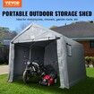 Protable Stotage Shelter Garage Stotage Shed 7 x 12 x 7.36ft & Zipper Door