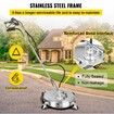 Pressure Washer Surface Cleaner, 20'', Max. 4000 PSI Pressure by 2 Nozzles for Cleaning Driveways, Sidewalks, Stainless Steel Frame w/Rotating Dual Handle, Wheels, Fit for 3/8'' Quick Connector