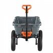 Dump Cart, Poly Garden Dump Cart with Easy to Assemble Steel Frame, Dump Wagon with 2-in-1 Convertible Handle, Utility Wheelbarrow  544kg/ 1200lbs Capacity, 33cm/ 13 inch Tires