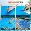 Solar Pool Cover, 32 x 16 ft Rectangle Solar Blanket for Pools, Inground Above Ground Swimming Pool Solar Cover, 16 mil Solar Covers Blue