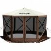 Pop-up Camping Gazebo Camping Canopy Shelter 6 Sided 10' x 10' Sun Shade