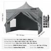 304.8 x 304.8 cm Pop up Canopy with Removable Sidewalls, Instant Canopies Portable Gazebo & Wheeled Bag, UV Resistant Waterproof, Enclosed Canopy Tent for Outdoor Events, Patio, Backyard, Party