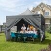 304.8 x 304.8 cm Pop up Canopy with Removable Sidewalls, Instant Canopies Portable Gazebo & Wheeled Bag, UV Resistant Waterproof, Enclosed Canopy Tent for Outdoor Events, Patio, Backyard, Party