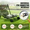 Tow Behind Dethatcher, 1.2m Tow Dethatcher with 24 Spring Steel Tines, Lawn Dethatcher Rake for ATV or Mower, Tow Behind Lawn Rake with Lift Handle for Garden Farm Grass