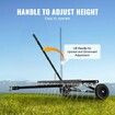 Tow Behind Dethatcher, 1.2m Tow Dethatcher with 24 Spring Steel Tines, Lawn Dethatcher Rake for ATV or Mower, Tow Behind Lawn Rake with Lift Handle for Garden Farm Grass