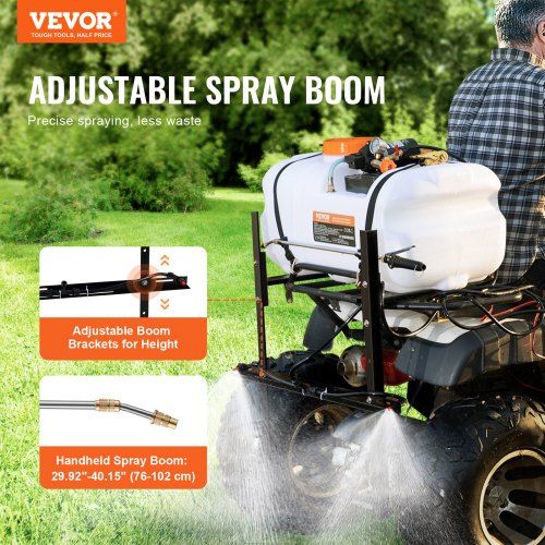 ATV Sprayer 60 L/15.9 Gal ATV/UTV Spot Sprayer with A Nozzle Boom 1.9 GPM