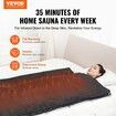 Sauna Blanket for Detoxification, Portable Far Infrared Sauna for Home Relaxation, 1-6 Level Adjustable Temprature Rannge 35-85°C, 1-60 Minutes Timer,1800x800mm