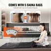 Sauna Blanket for Detoxification, Portable Far Infrared Sauna for Home Relaxation, 1-6 Level Adjustable Temprature Rannge 35-85°C, 1-60 Minutes Timer,1800x800mm