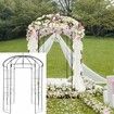 Birdcage Shape Garden Arbor, 9\' High x 6.6\' Wide, Heavy Duty Wrought Iron Arbor, Wedding Arch Trellis for Climbing Vines in Outdoor Garden, Lawn, Backyard, Patio, Black