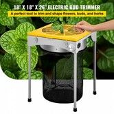 Automatic Bud Trimmer, 18" Electric Trimmer, Stainless Steel Leaf Bud Automatic Hydroponic with High-Speed Blade Trim, Three Speed Strong Durable Bud Trimmer Leaves Fall into Included Bag