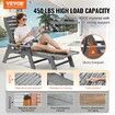 Outdoor Chaise Lounge Chair Adjustable Patio Reclining Bench Lounger Gray