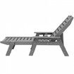 Outdoor Chaise Lounge Chair Adjustable Patio Reclining Bench Lounger Gray