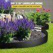 Landscape Edging, 25.4cm Depth 91.44m Total Length, Recycled HDPE Coiled Terrace Board, Flexible Bender Border for Landscaping, Lawn, Garden, Yard, Against Invading Weeds, Black