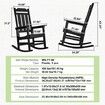 Porch Rocker HIPS Outdoor Rocking Chair High Back 1 pcs 400 lbs Weight