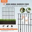 Garden Fence, No Dig Fence 44(H)x33(L)cm Animal Barrier Fence, Underground Decorative Garden Fencing with 3.81 cm Spike Spacing, Metal Dog Fence for the Yard and Outdoor Patio, 28 Pack