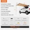 Car Side Awning, Large 6.6' x 8.2' Shade Coverage Vehicle Awning, PU3000mm UV50+ Retractable Car Awning with Waterproof Storage Bag, Height Adjustable, Suitable for Truck, SUV, Van, Campers