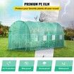 Walk-in Tunnel Greenhouse Galvanized Frame & Waterproof Cover 15x7x7 ft