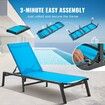 Chaise Lounge Chair Outdoor Patio Lounge Chair with Adjustable 5-Position