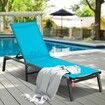 Chaise Lounge Chair Outdoor Patio Lounge Chair with Adjustable 5-Position