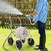 Hose Reel Cart 300ft. Heavy Duty Garden Water Yard Planting w/ Basket