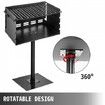 Outdoor Park Style Grill, 20 x 14 Inch Park Style Charcoal Grill, Carbon Steel Park Style BBQ Grill, Adjustable Park Charcoal Grill, Stainless Steel Grate Outdoor Park Grill with Base Plate