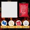 Emergency 1MX 1M Fiberglass Fire BlanketX2 Fire Suppression Blanket for Kitchen with Hooks Gloves
