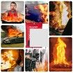 Emergency 1MX 1M Fiberglass Fire BlanketX2 Fire Suppression Blanket for Kitchen with Hooks Gloves