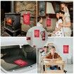 Emergency 1MX 1M Fiberglass Fire BlanketX2 Fire Suppression Blanket for Kitchen with Hooks Gloves