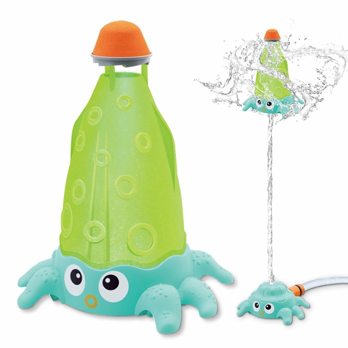 Outdoor Water Sprinkler Toy Summer Splash Play in Backyard,Pool,Garden for Kids Ages 3+(Light Green)