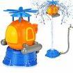 Kids Water Spray Sprinklers Helicopter Set Outdoor Summer Toys Backyard Garden Airplane Launcher Games for Kids Ages 3+(Orange)